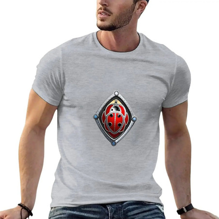 T-shirt Coccinelle Homme 'Écusson Protecteur' | Cadeau Unique