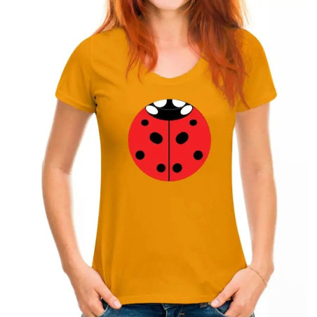 T-Shirt Femme Coccinelle Porte-Bonheur | Cadeau Original