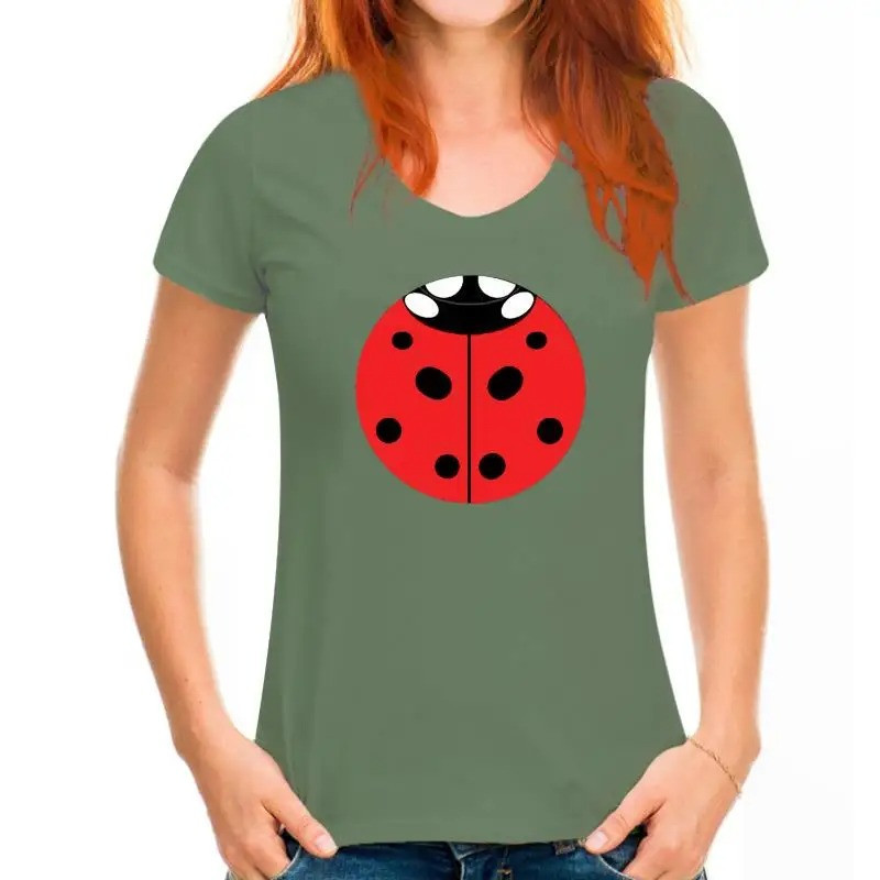 T-Shirt Femme Coccinelle Porte-Bonheur | Cadeau Original