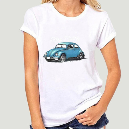 T-Shirt Coccinelle Bleue Vintage pour femme
