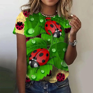 T-shirt Coccinelle 'Jardin Enchanté' pour femme