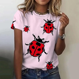 T-shirt Coccinelle 'Rose Délicat' pour femme