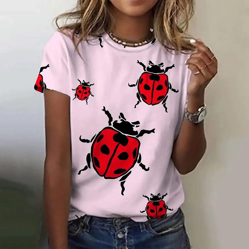 T-shirt Coccinelle 'Rose Délicat' pour femme