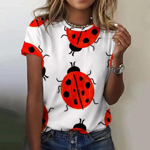 T-shirt Coccinelle 'Graphisme Ludiques' pour femme