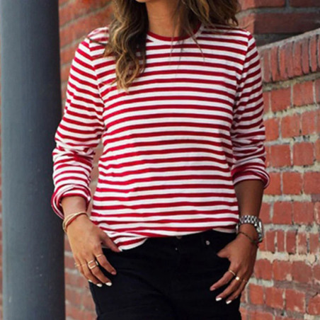 T-Shirt Marinière Coccinelle Femme à Rayures | 1001abeilles