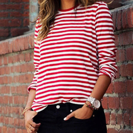 T-Shirt Marinière Coccinelle Femme à Rayures | 1001abeilles