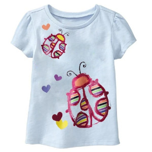 T-shirt Coccinelle Abeille Arc-en-Cœur pour petite fille