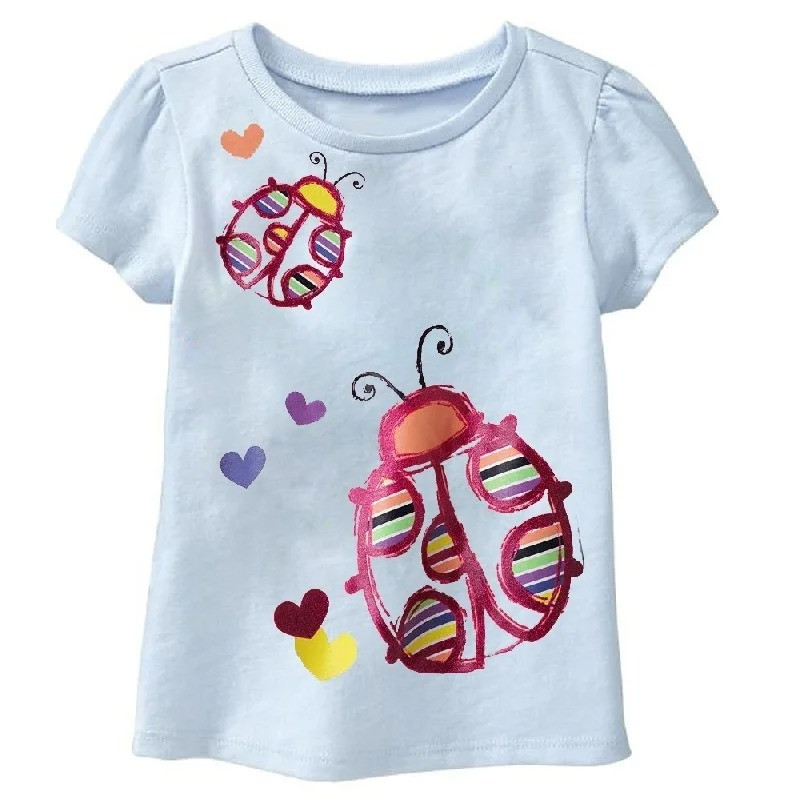 T-shirt Coccinelle Abeille Arc-en-Cœur pour petite fille