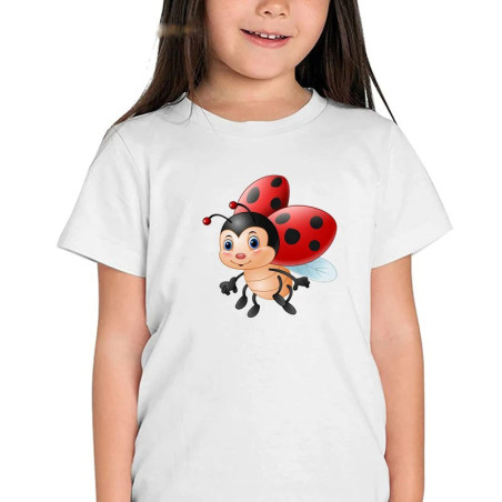 T-shirt Petite Coccinelle Malicieuse pour petite fille
