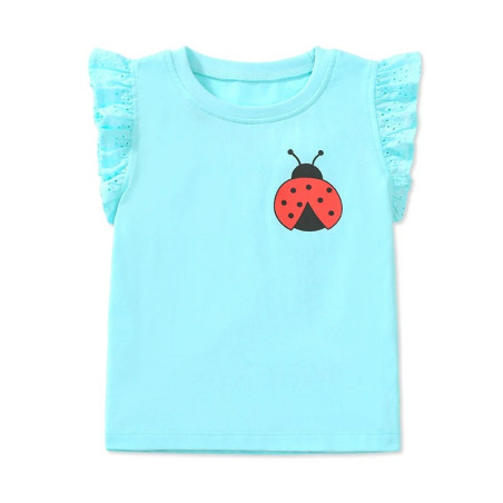 T-shirt fille "Coccinelle - Douceur Aqua"