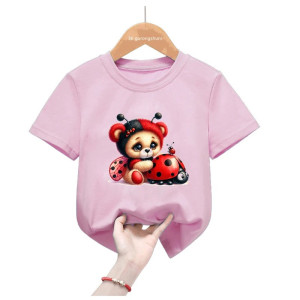 T-shirt enfant Coccinelle Douceur - 2 couleurs au choix !