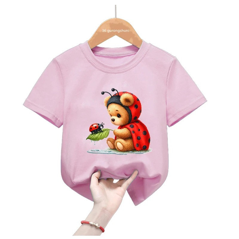 T-shirt enfant Coccinelle Curieuse - 2 couleurs au choix !