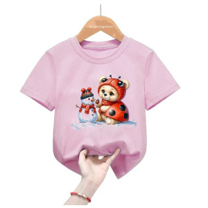 T-shirt enfant Coccinelle Automnale - 2 couleurs au choix !