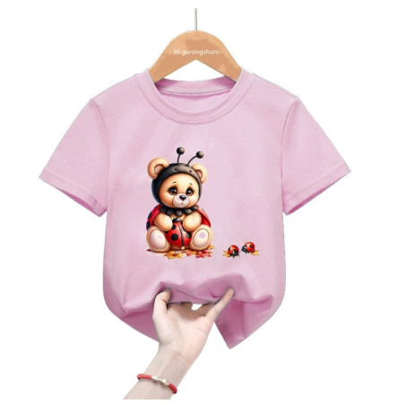 T-shirt enfant Coccinelle Magique - 2 couleurs au choix !