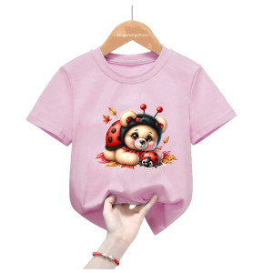 T-shirt enfant Coccinelle Enchantée - 2 couleurs au choix !