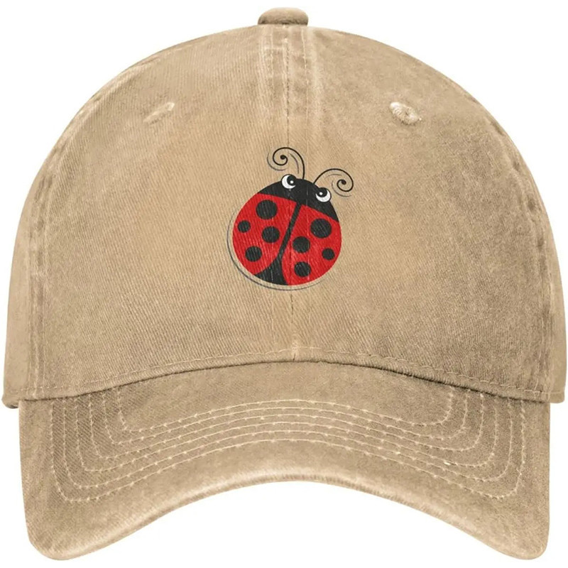 Casquette Coccinelle en Jean | Chapeau Vintage Brodé