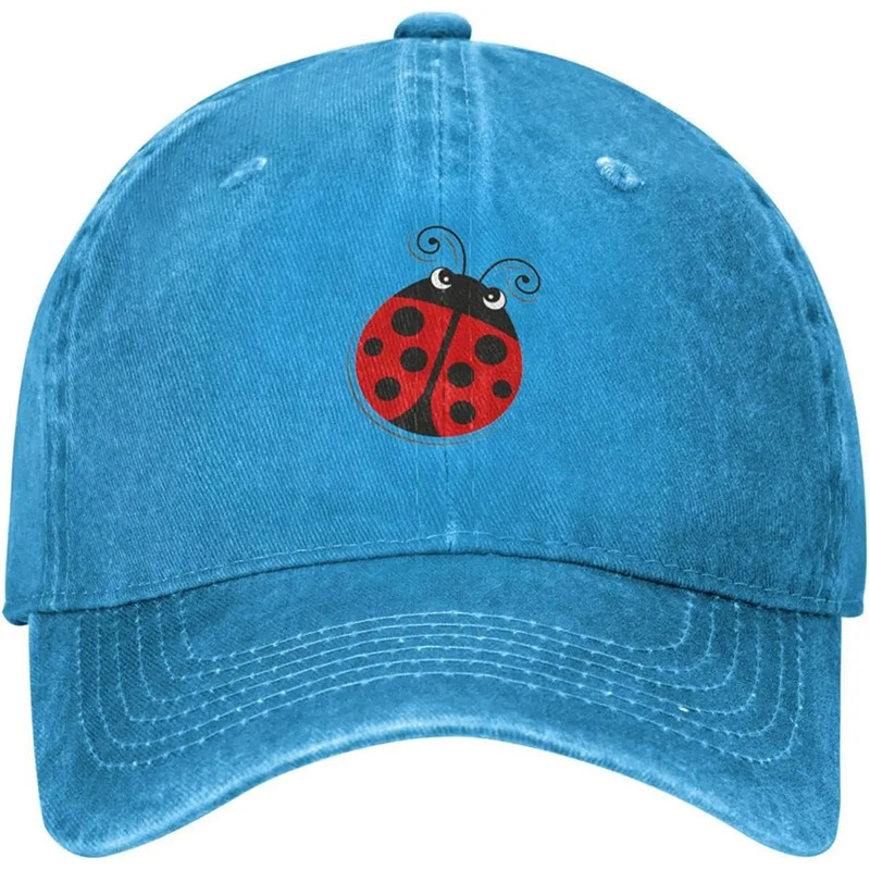 Casquette Coccinelle en Jean | Chapeau Vintage Brodé
