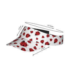 Ladybug Sun Visor Hat | Unique Summer Gift for Women