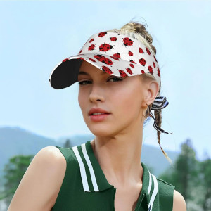 Ladybug Sun Visor Hat | Unique Summer Gift for Women