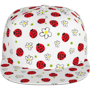 Cute Ladybug & Daisy Cap | Unique Spring Hat for Women