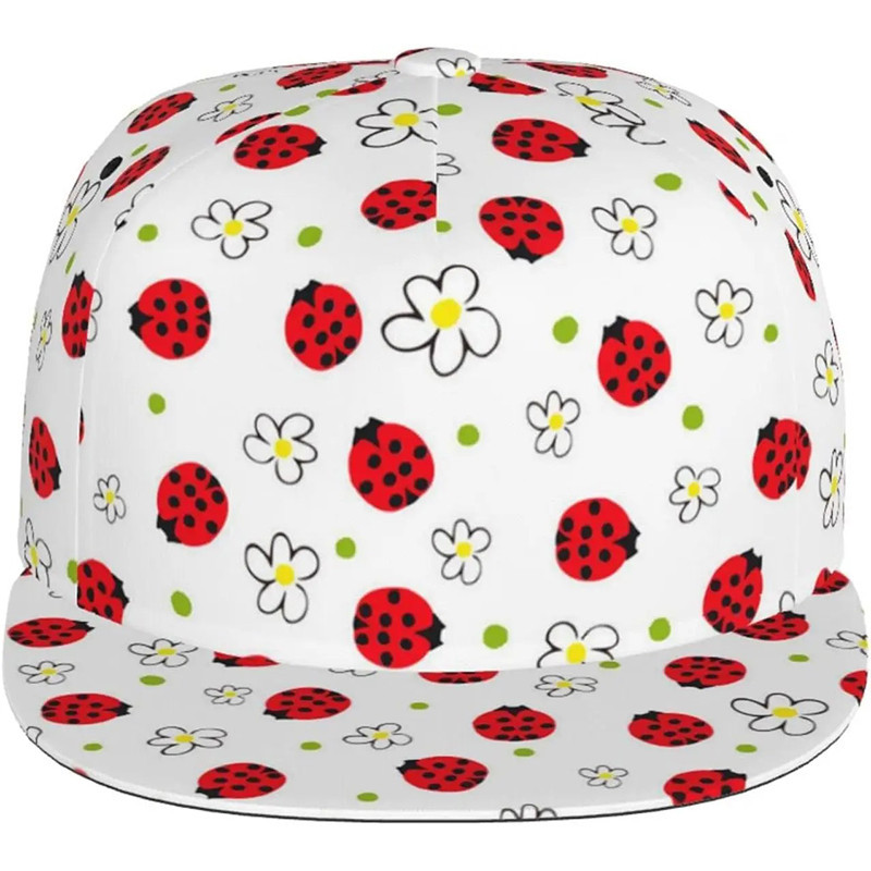 Cute Ladybug & Daisy Cap | Unique Spring Hat for Women