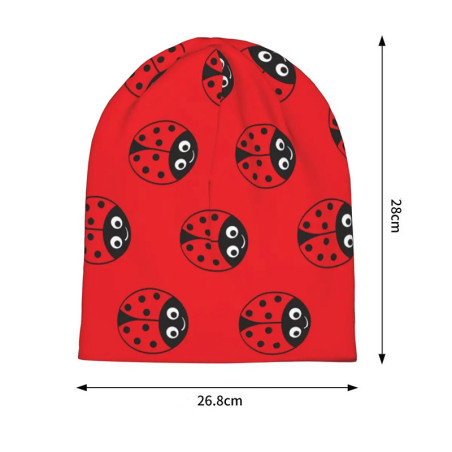 Cute Smiling Ladybug Beanie | Warm & Funny Winter Hat Gift