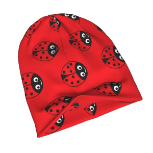 Cute Smiling Ladybug Beanie | Warm & Funny Winter Hat Gift
