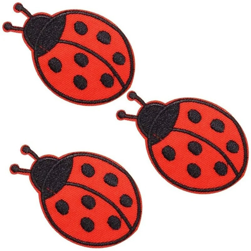 Ladybug Iron-On Patch Set (3-Pack) | Cute & Lucky Gift Idea