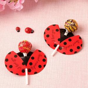 Emballage Coccinelle pour sucettes et autres bombons - Lot de 20 ou 50 pièces