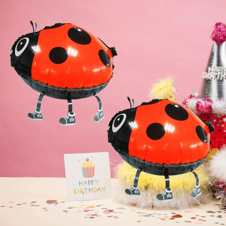 Cute Walking Ladybug Balloons (Set of 2) | Party Decor Gift