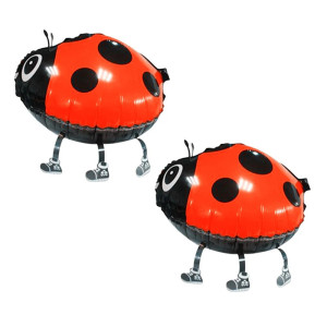 Cute Walking Ladybug Balloons (Set of 2) | Party Decor Gift