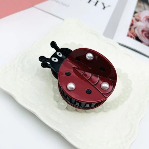 Pince Cheveux Coccinelle Mignonne | Pince en Acétate Unique