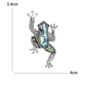 Abalone Shell Frog Brooch | Elegant & Symbolic Nature Jewelry