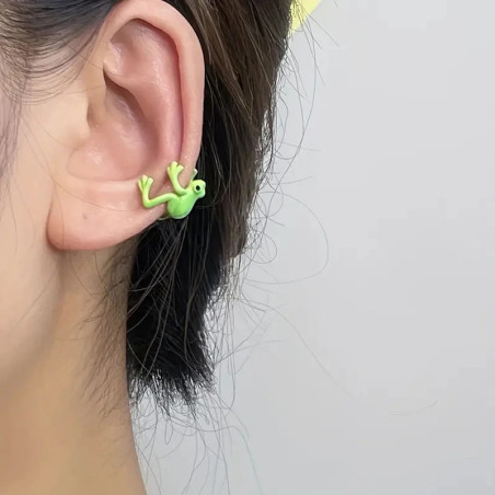 Cute Emerald Frog Earrings | Unique Animal Jewelry Gift