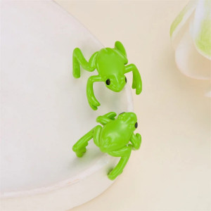 Cute Emerald Frog Earrings | Unique Animal Jewelry Gift