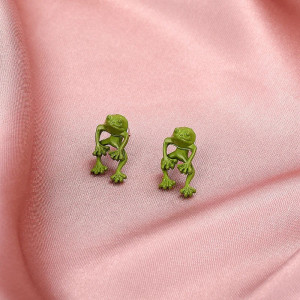 Funny 3D Frog Earrings | Unique Gift for Women & Nature Lovers