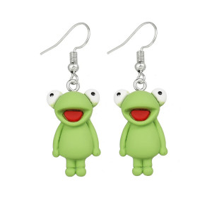 Boucles d'Oreilles Grenouille Rieuse | Bijoux Animaux Mignons