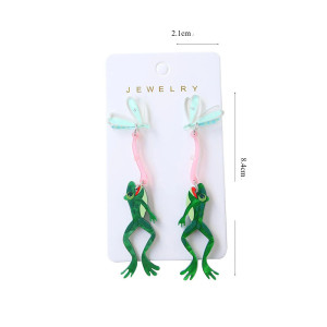 Boucles d'Oreilles Grenouille Saltante | Bijou Acrylique Unique