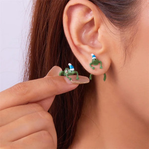 Cute Funny Frog Earrings | Unique Animal Jewelry Gift for Women
