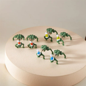 Cute Funny Frog Earrings | Unique Animal Jewelry Gift for Women