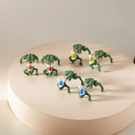 Puces d'Oreilles Grenouille Mignonne | Cadeau Original Femme
