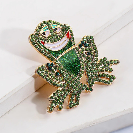 Cute Rhinestone Frog Earrings | Unique Animal Jewelry Gift