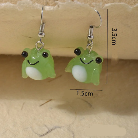 Boucles d'oreilles Grenouille | Cadeau Amoureux de la Nature