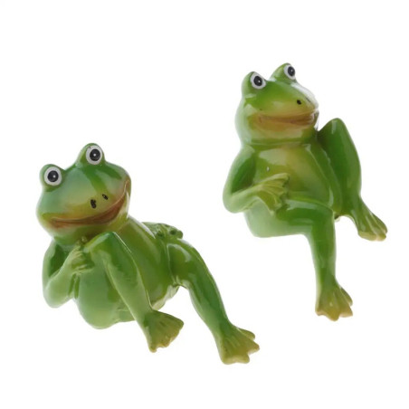 Cute Frog Figurines in Resin | Unique Garden Decor Gift Idea