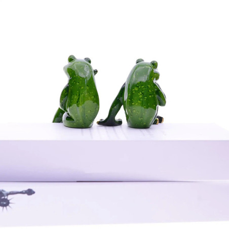 Statuettes Grenouille "Pensée Bucolique" | Déco en Résine