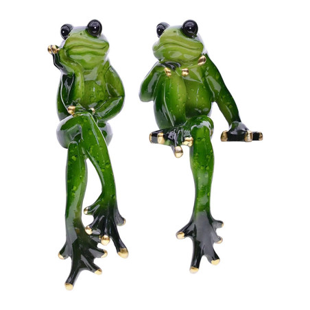 Statuettes Grenouille "Pensée Bucolique" | Déco en Résine