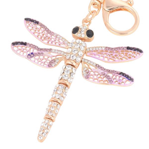 Ocean Breeze Dragonfly Keychain | Elegant Rhinestone Charm Gift