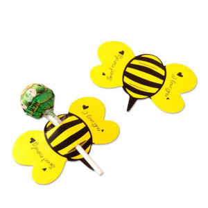 Cartes Porte-Sucettes Abeille | Cadeaux Invités Fête à Thème