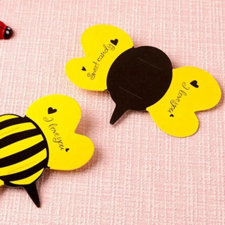 Cartes Porte-Sucettes Abeille | Cadeaux Invités Fête à Thème