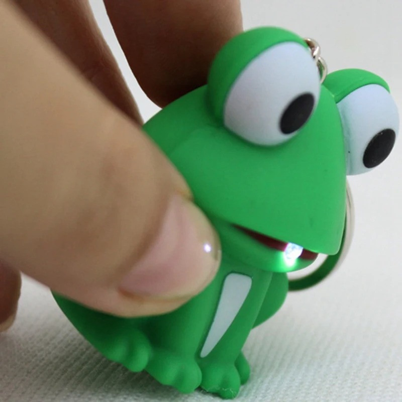 Funny Light-Up Croaking Frog Keychain | Cute Gift Idea